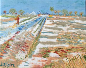 van gogh landscape snow mine