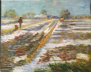 van gogh landscape snow
